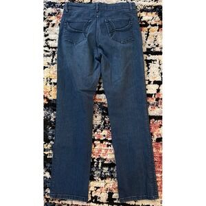 Lee Classic Fit Straight Leg Jeans Dark Wash Studded Pockets‎ Womens 10 Short